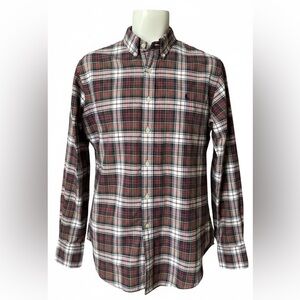 Ralph Lauren Classic Fit Oxford Shirt Large Multi-Color Plaid Button Down Logo
